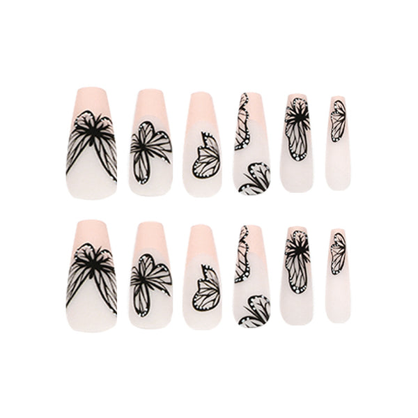 12 Sizes-24 Pcs Press On Nails JP1616