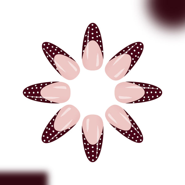 12 Sizes-24 Pcs Press On Nails C1229