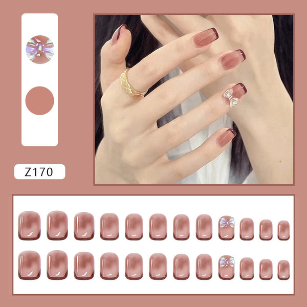 12 Sizes-24 Pcs Press On Nails Z170