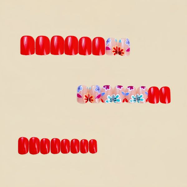 12 Sizes-24 Pcs Press On Nails Y825
