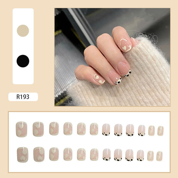 12 Sizes-24 Pcs Press On Nails R161