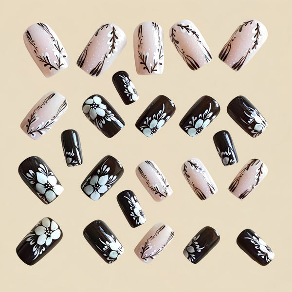 12 Sizes-24 Pcs Press On Nails Y1157-2