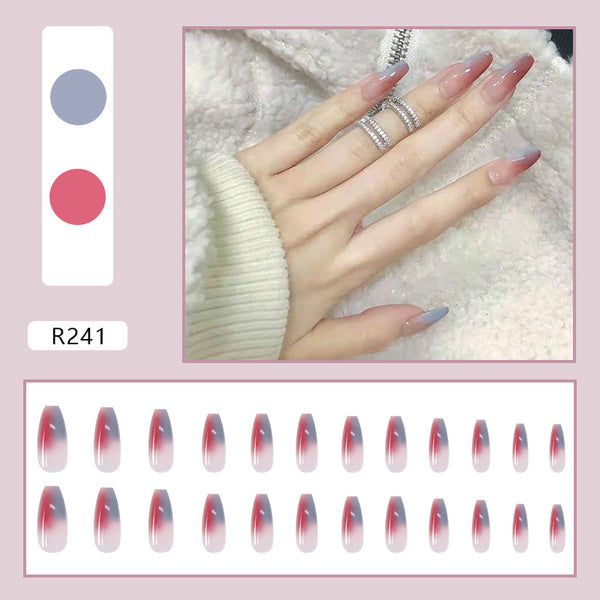 12 Sizes-24 Pcs Press On Nails R241