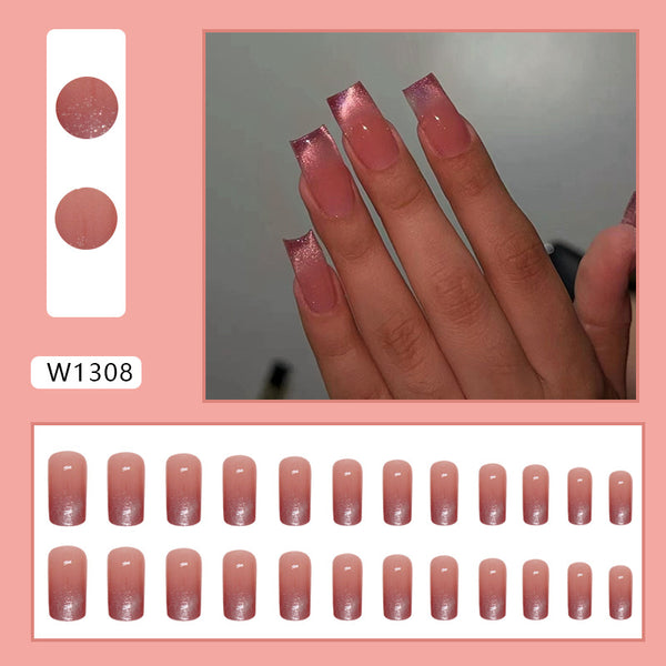 12 Sizes-24 Pcs Press On Nails W1308