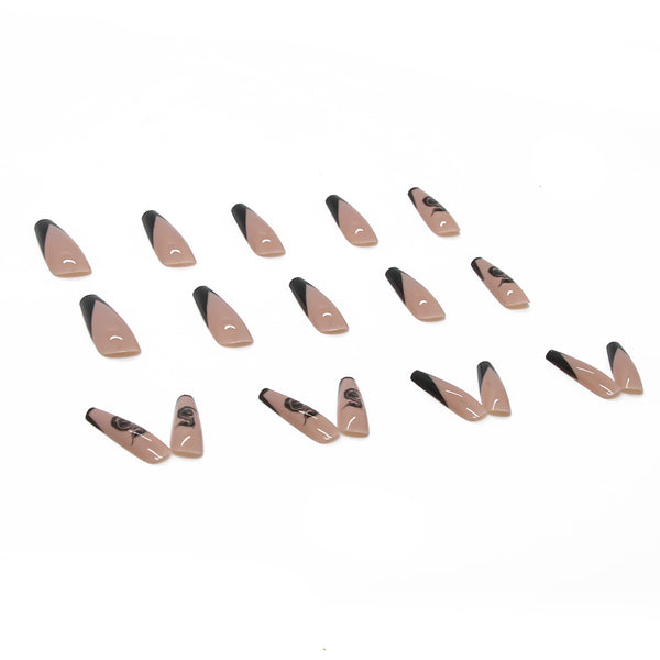 12 Sizes-24 Pcs Press On Nails W026