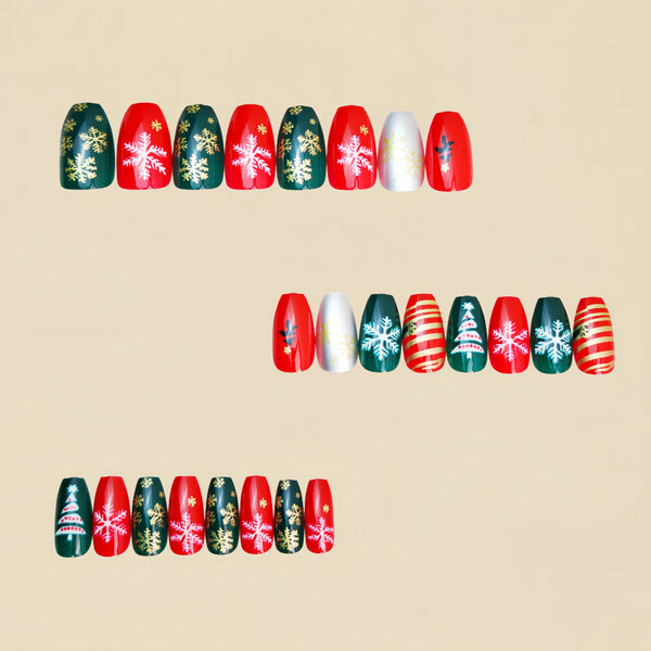 12 Sizes-24 Pcs Press On Nails Y1269