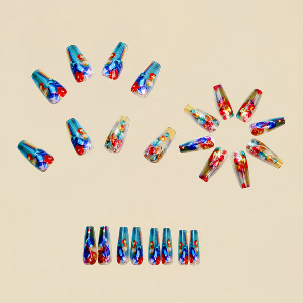 12 Sizes-24 Pcs Press On Nails Y1263