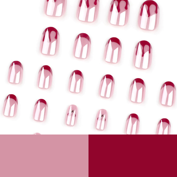 12 Sizes-24 Pcs Press On Nails JP3316
