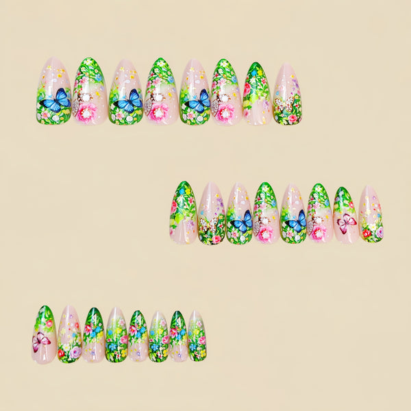 12 Sizes-24 Pcs Press On Nails Y1956
