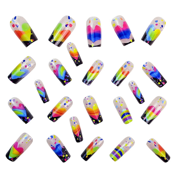 12 Sizes-24 Pcs Press On Nails Y787