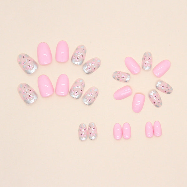 12 Sizes-24 Pcs Press On Nails W828
