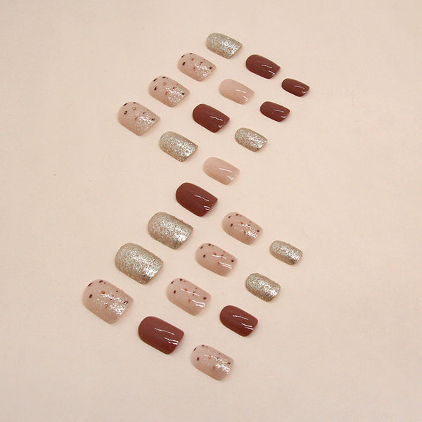 12 Sizes-24 Pcs Press On Nails R826