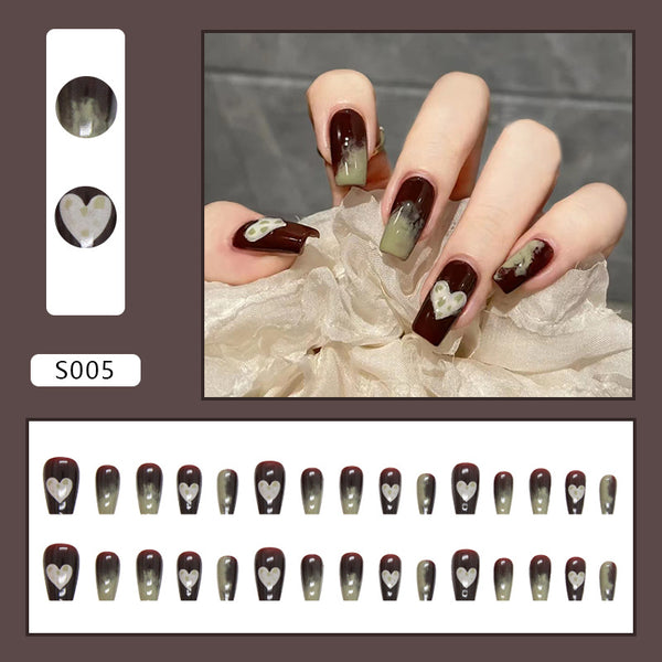 12 Sizes-24 Pcs Press On Nails S005