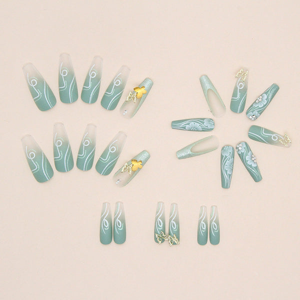 12 Sizes-24 Pcs Press On Nails Z716