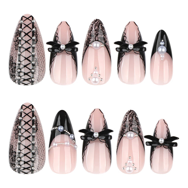 12 Sizes-24 Pcs Press On Nails JP3527