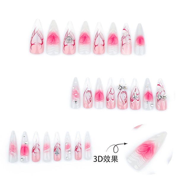 12 Sizes-24 Pcs Press On Nails JP3512