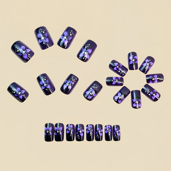 12 Sizes-24 Pcs Press On Nails Y1780