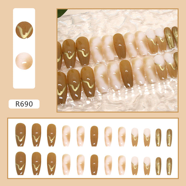 12 Sizes-24 Pcs Press On Nails R687