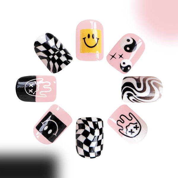 12 Sizes-24 Pcs Press On Nails C432