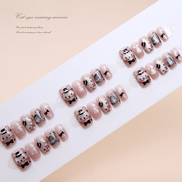 12 Sizes-24 Pcs Press On Nails T037