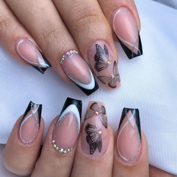 12 Sizes-24 Pcs Press On Nails Z520