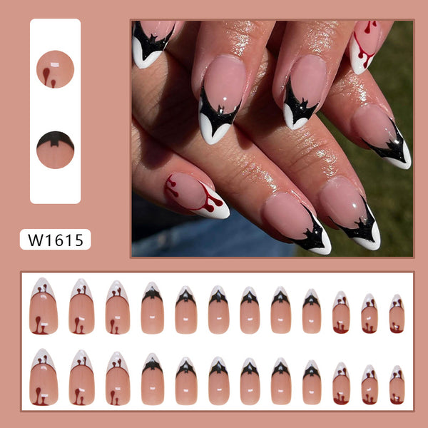 12 Sizes-24 Pcs Press On Nails W1615