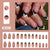 12 Sizes-24 Pcs Press On Nails W1615