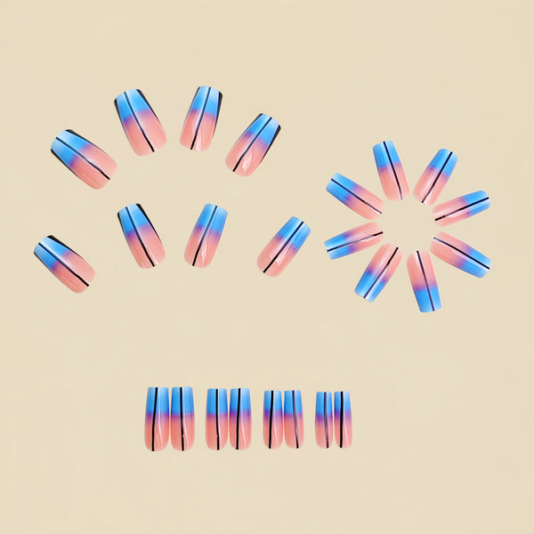 12 Sizes-24 Pcs Press On Nails Y952