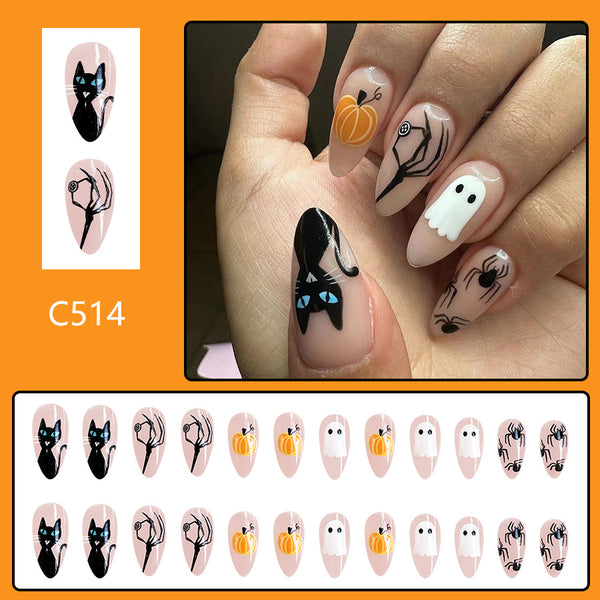 12 Sizes-24 Pcs Press On Nails C514