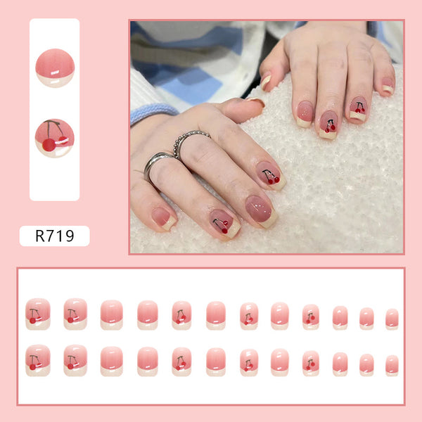 12 Sizes-24 Pcs Press On Nails R719