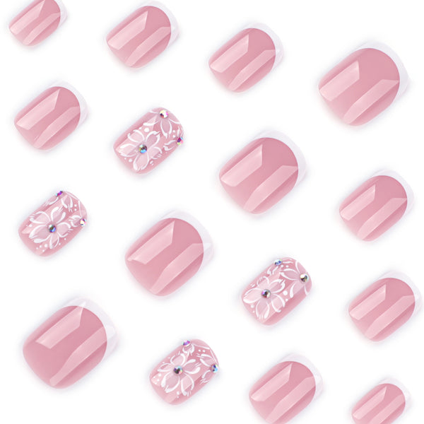 12 Sizes-24 Pcs Press On Nails JP3829