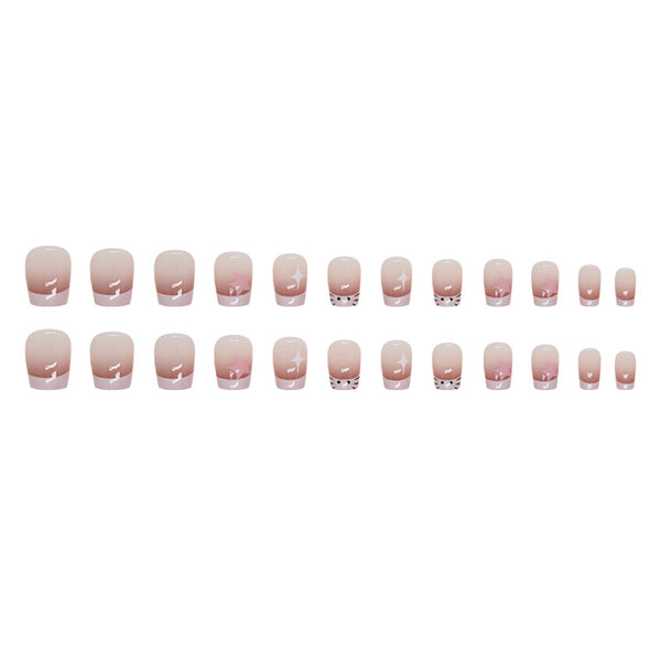 12 Sizes-24 Pcs Press On Nails R805
