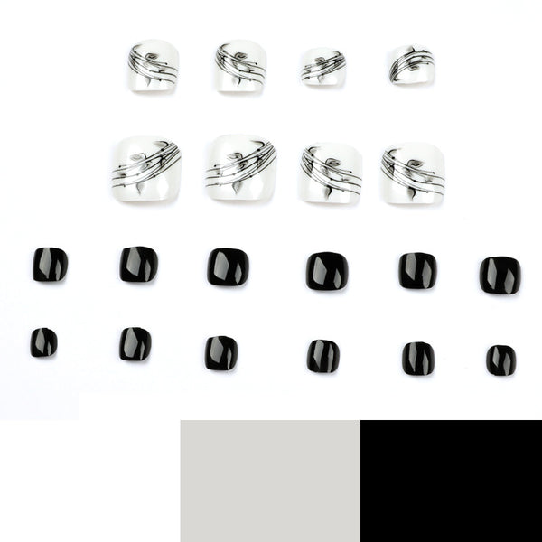 12 Sizes-24 Pcs Press On Nails JP1654