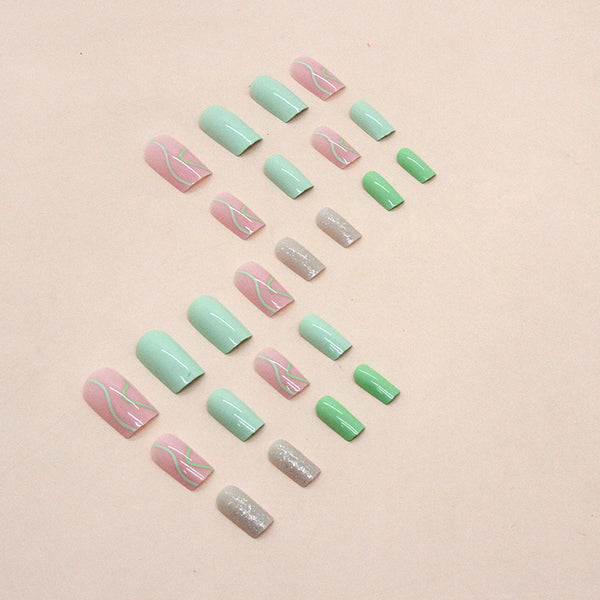12 Sizes-24 Pcs Press On Nails W679