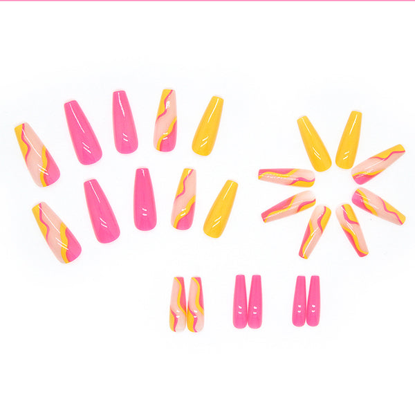 12 Sizes-24 Pcs Press On Nails W146