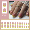 12 Sizes-24 Pcs Press On Nails C798