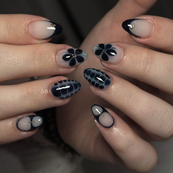 12 Sizes-24 Pcs Press On Nails JP4482