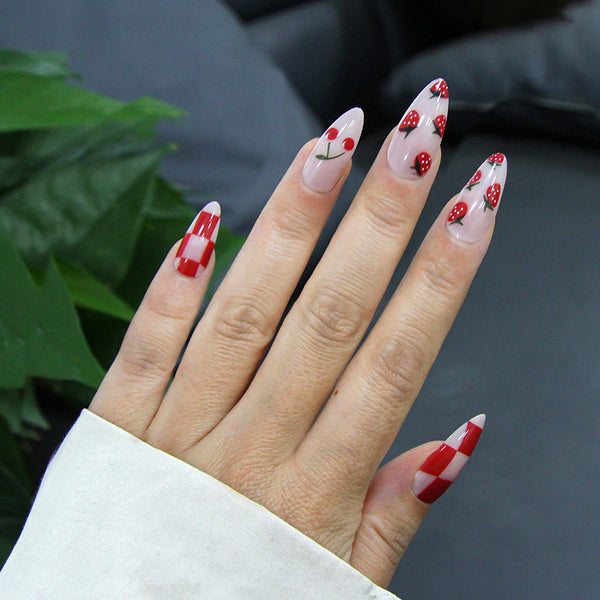 12 Sizes-24 Pcs Press On Nails W1878