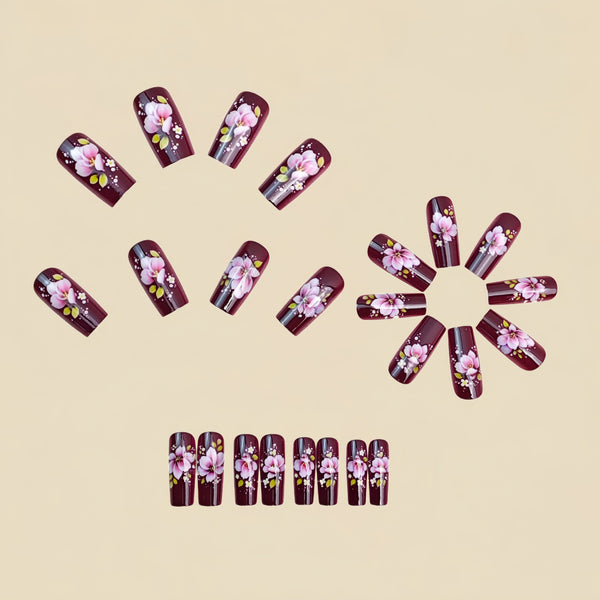 12 Sizes-24 Pcs Press On Nails Y1893