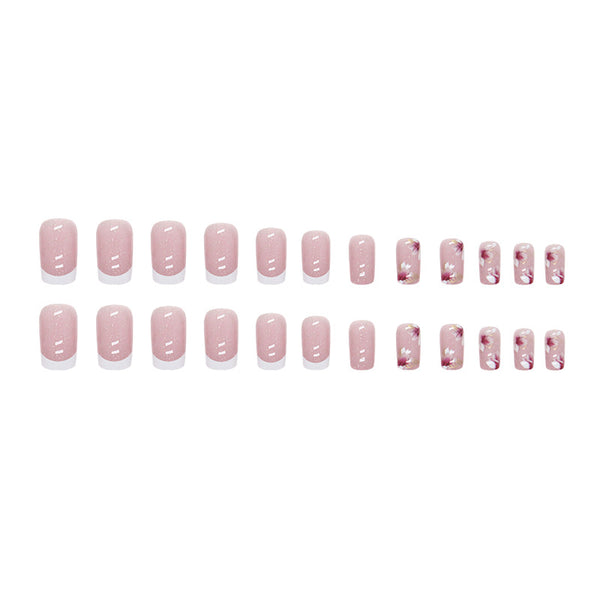 12 Sizes-24 Pcs Press On Nails W911