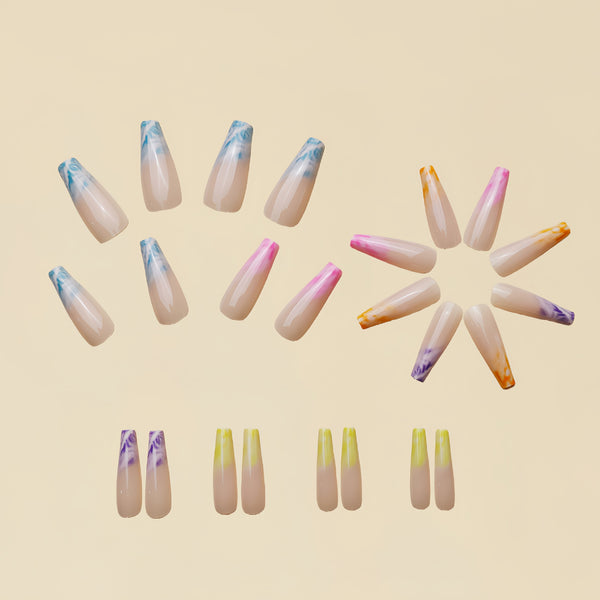 12 Sizes-24 Pcs Press On Nails Y089