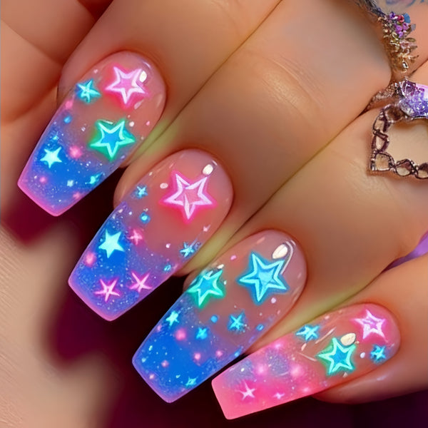 12 Sizes-24 Pcs Press On Nails Y648