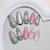 12 Sizes-24 Pcs Press On Nails W2084