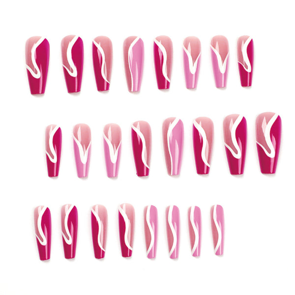 12 Sizes-24 Pcs Press On Nails JP1760