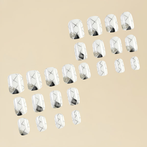 12 Sizes-24 Pcs Press On Nails Y048
