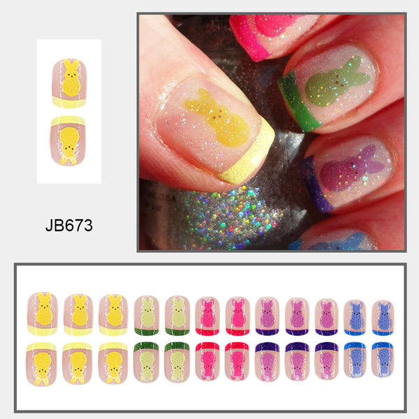 12 Sizes-24 PcsPress On Nails JH79