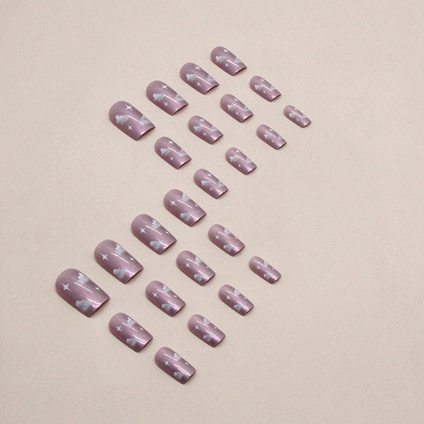 12 Sizes-24 Pcs Press On Nails W1289