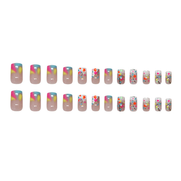 12 Sizes-24 Pcs Press On Nails W1833