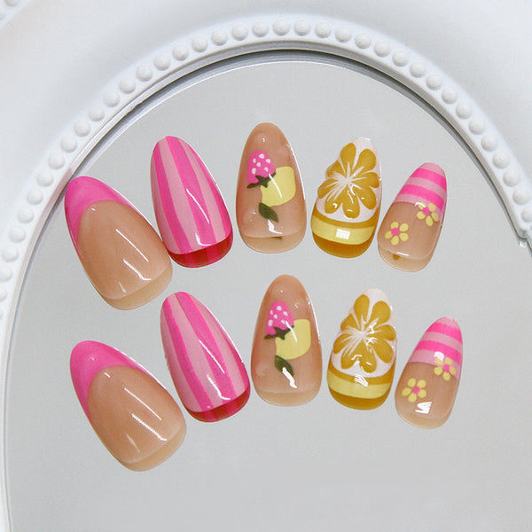 12 Sizes-24 Pcs Press On Nails W2041