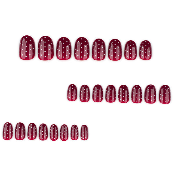 12 Sizes-24 Pcs Press On Nails JP4223